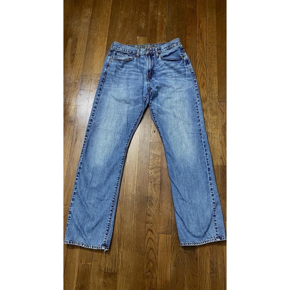 American Eagle Men's Jeans 32x31.5 Relaxed Straight Fit Broken-In Nice Fade
